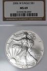 2006 W NGC MS69 AMERICAN SILVER EAGLE #B51911 — photo 1