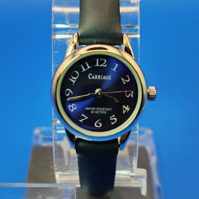 New 2015 Carriage By Timex 21mm Women's Quartz Watch Blue Sunburst New