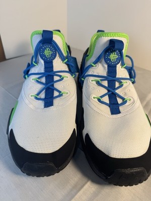 Nike Air Huarache Drift Scream Green White And Blue Athletic Shoe Size 12