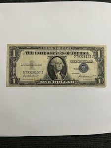 1935F US $1 Silver Certificate (Misaligned Serial Error)