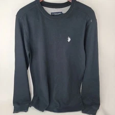 U.S. Polo Assn. | Men's Long Sleeve Crew Neck Thermal Shirt, Black Med. or Large