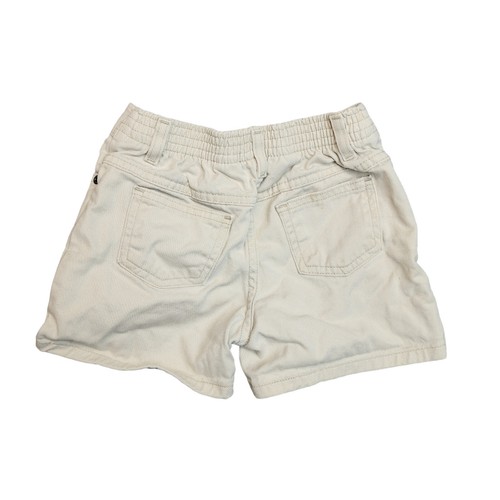 Vintage Girls Sonoma Tan Denim Jean Shorts Size 7 Embroidered Butterfly Elastic - Picture 8 of 8