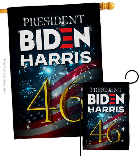 Bandera de jardín President 46 Biden americana política decorativa regalo patio pancarta - Imagen 4 de 19