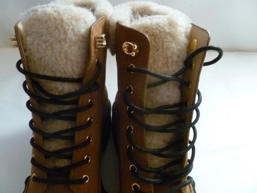 COACH Lorimer Suede Combat Booties Raw Umber Brown UK 4.5 RRP $265.00 US 6.5 37 - Picture 12 of 24