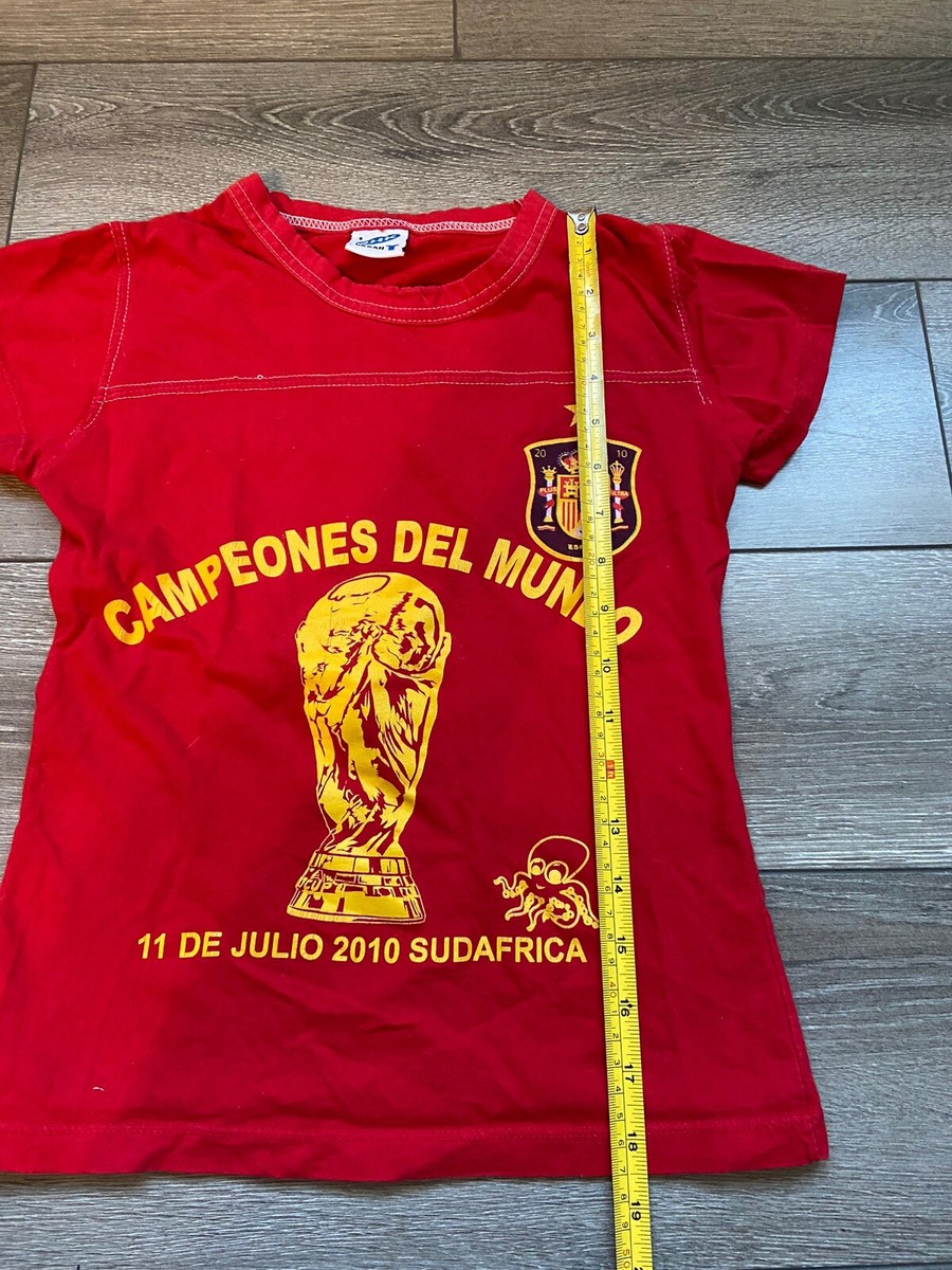 2010 FIFA World Cup Spain T-shirt Vintage Sz XS Campeones Del