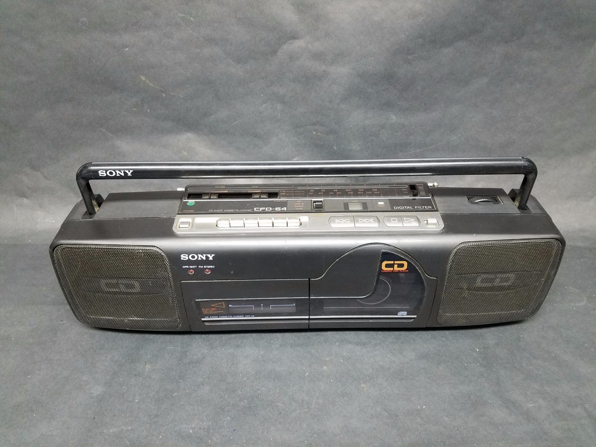 SONY CFD-64 PORTABLE CD RADIO CASSETTE-CORDER Free Shipping | eBay