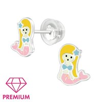 Meerjungfrau Kinder Premium Ohrringe 925 Silber FüR MäDchen Schmuck Geschenk