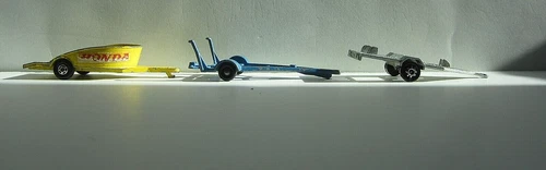 Matchbox Lesney/Majorette Motorcycle/Boat Trailer Lot of 3