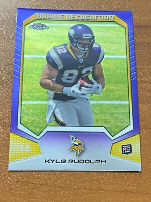 Kyle Rudolph Rookie Card π 2011 Topps Chrome Football Rookie Recognition Insert #RR-KR Kyle ...