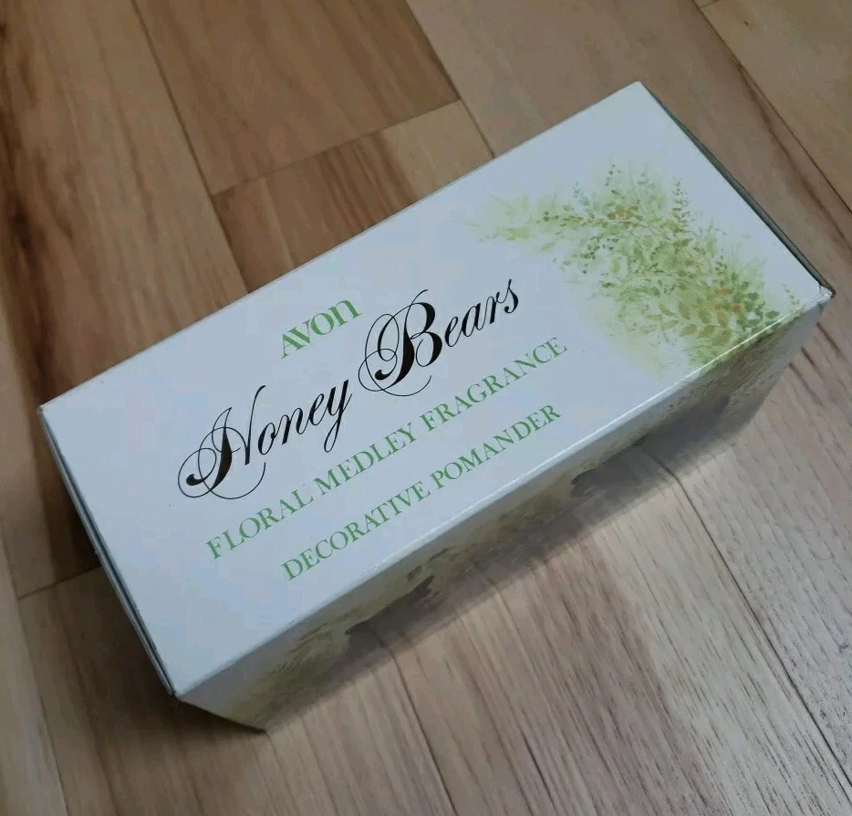 Vintage Avon Honey Bears Fragrance Decorative Pomander Floral Medley In Box - Image 2 of 4