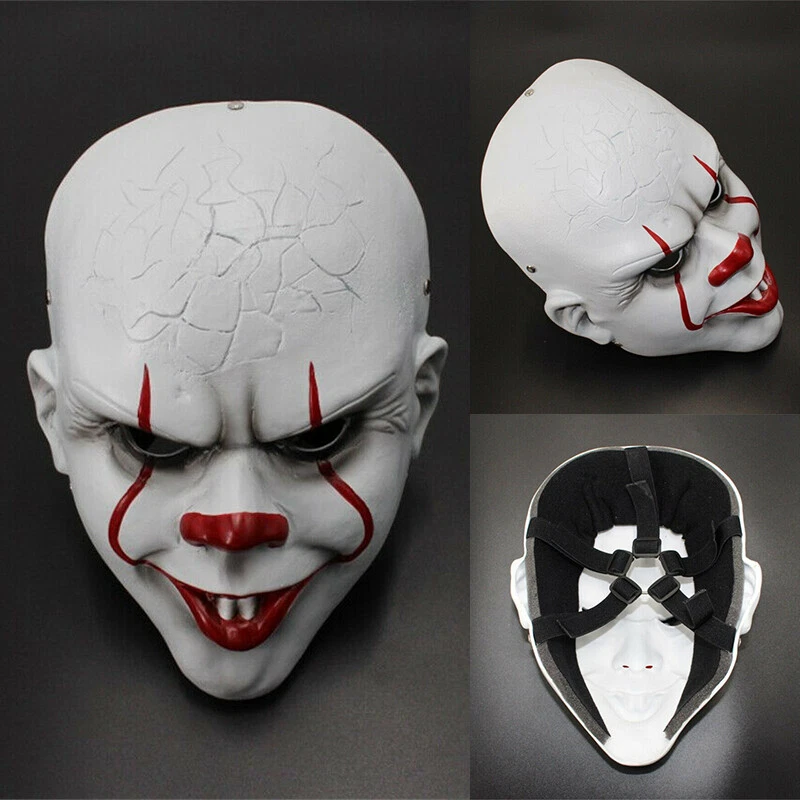 Stephen King's IT Clown Mask Resin Pennywise Halloween Cosplay Costumes Party - Image 2 of 4