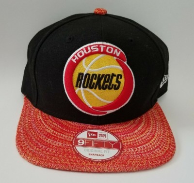 New Era Houston Rockets Black NBA 9FIFTY Knit Adjustable Snapback cap ...