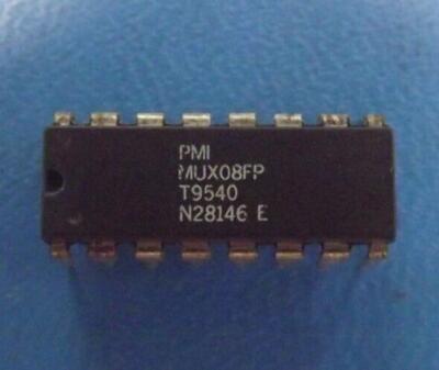 (1PC) MUX08FP Single-Ended Multiplexer, 1 Func, 8 Channel, JFET, PDIP16