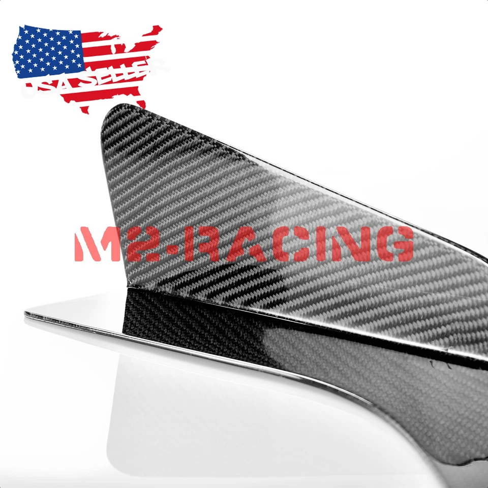 Universal Carbon Fiber Winglet Type-3 Aero Front Bumper Lip Splitter Diffuser - Image 2 of 4