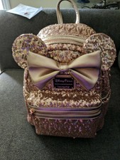 loungefly rose gold sequin backpack