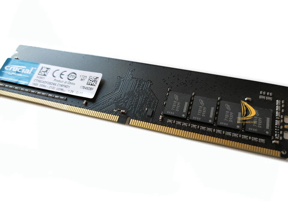 Crucial 16GB 1RX8 PC4-2133P DDR4 17000MHz 288Pin UDIMM Desktop Memory RAM ddr4 - Image 2 of 4