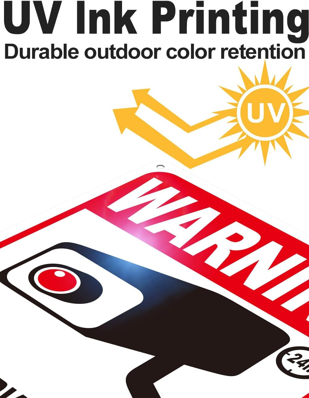 4-Pack No Trespassing Signs – 12"x8" Reflective Security Surveillance