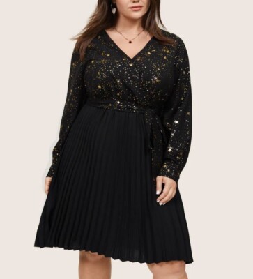 slim fit dress slacks Stella Satin & Gold Star Girls Party Dress Black & Gold | Holly Hastie  London – Holly Hastie main image 1