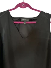 Lane Bryant Womens Hi Low Tank Top Black Size 18