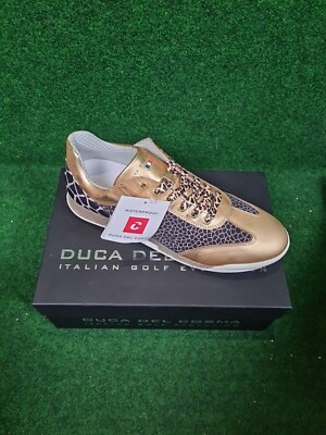 DUCA DEL COSMA Marquessa Animal Gold  Golfschuh - Damen (Animal / Gold / EU 41)