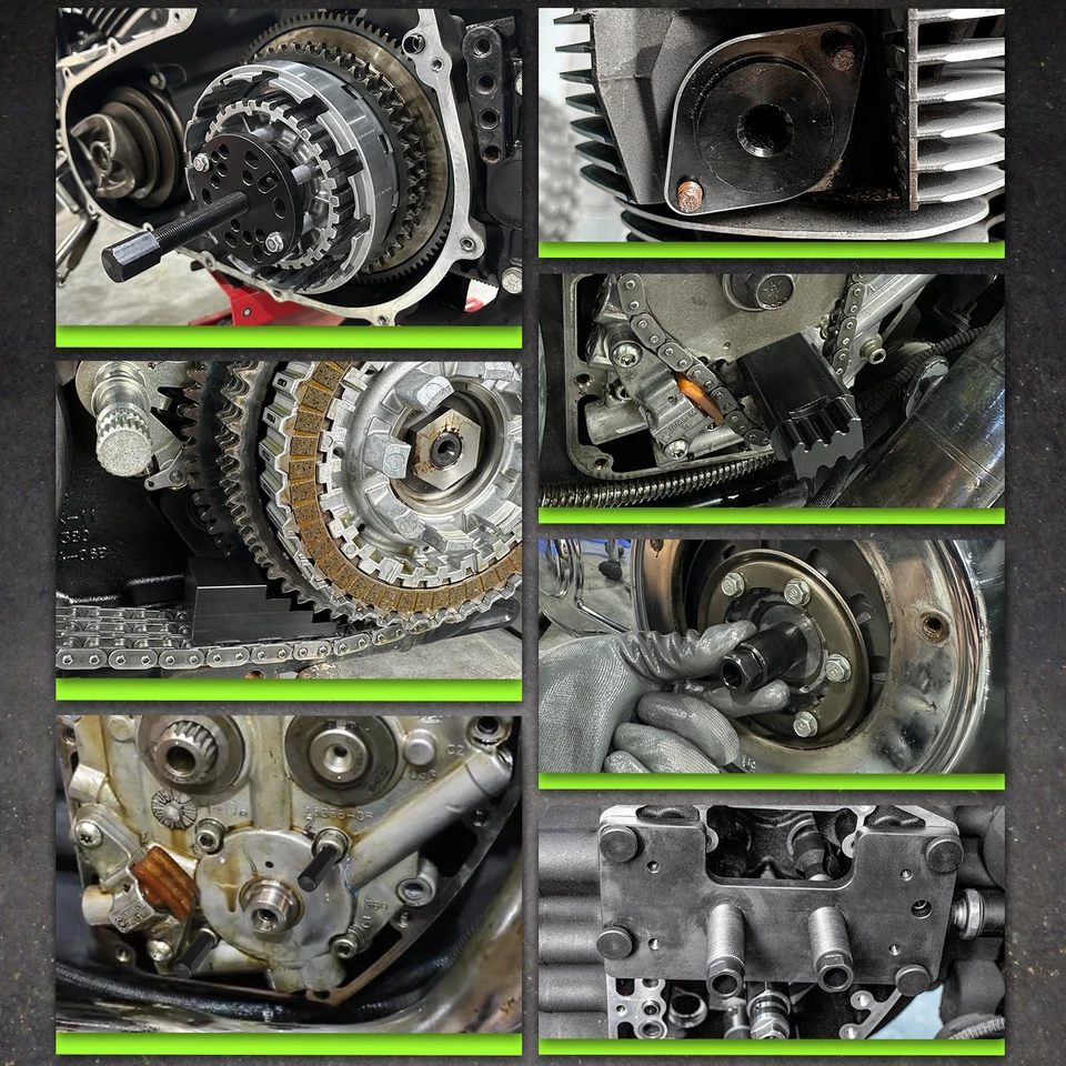 Caja de herramientas de reparación extractor instalador de cojinete de leva interior de doble leva para Harley Touring Foto 4 de 4