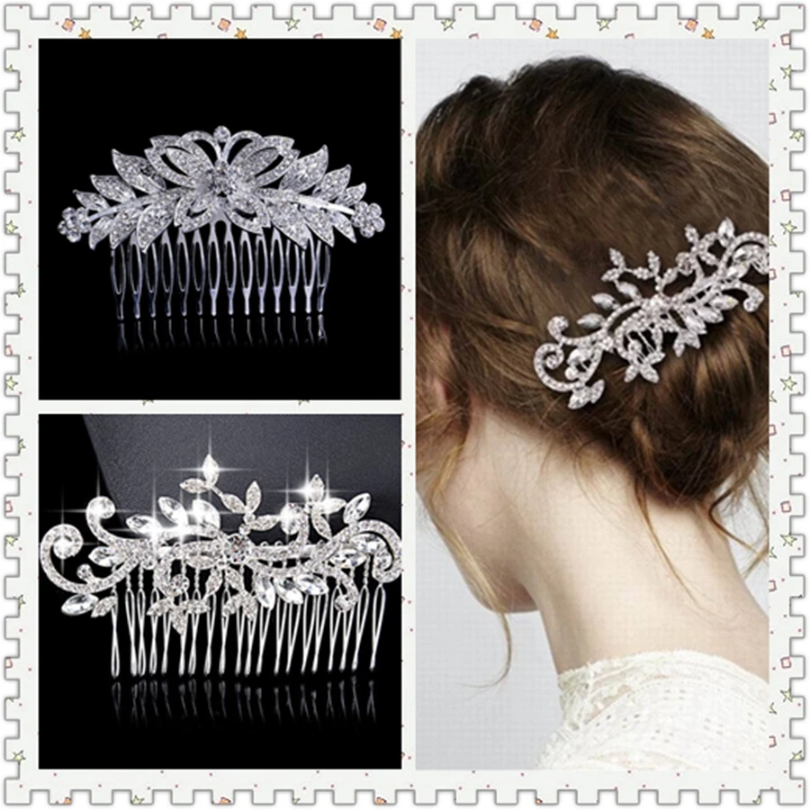 3PC Wedding Hair Accessories for Women Clysburtuony Bridal Flower Side Hair  Clips Pearl Bridal Headpiece Wedding Hair Pins (White Combs) … (White)