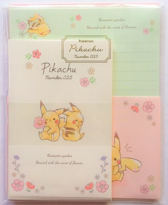 Love Pokemon Pikachu Number 025 Writing Letter Envelope Set Kamio Made In Japan Ebay