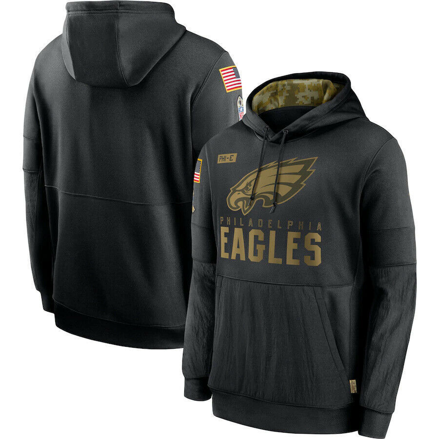 Philadelphia Eagles Hoodies Salute to Service Sideline Pullover Sweatshirt