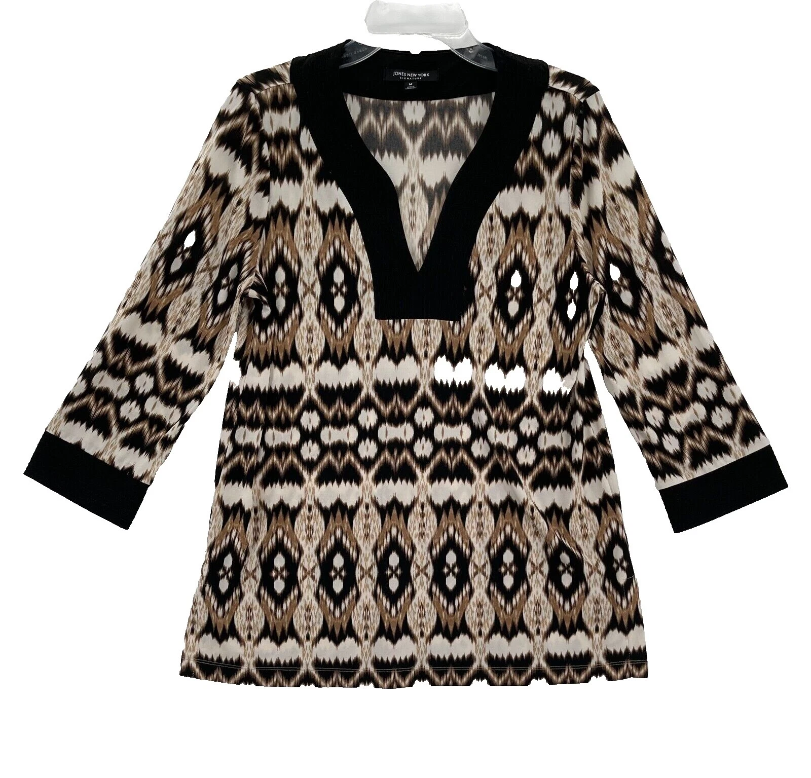 Jones New York Polyester Animal Print Regular Size Tops for Women