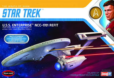 Polar Lights 974 1/1000 Star Trek USS Enterprise NCC-1701 Refit Wrath of Khan Ed