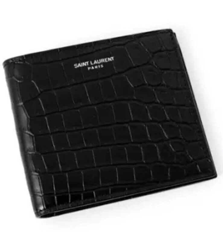 НОВЫЕ БИРКИ Кошелек-футляр Saint Laurent черного цвета с рисунком Питона Унисекс 396307DZEDE1000 69190₽