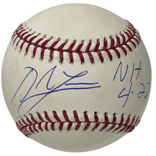 Derek Lowe Signed ROMLB Baseball w/ No Hitter 4/27/02 Beckett Witness BAS COA