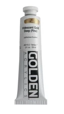 Heavy Body Acrylics by GOLDEN, Iridescent Gold Deep (Fine), 2 fl. oz. Tube, P...