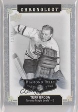 2018-19 Upper Deck Chronology Diamond Relic 13/36 Turk Broda #67 HOF au7