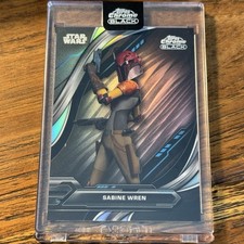 Sabine Wren 2024 Topps Chrome Black Star Wars ANIMATED Refractor Card SP-11