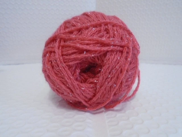 Four 3 oz Skeins Downton Abbey Lady Mary, Metallic Color Coral Shine - Image 4 of 4