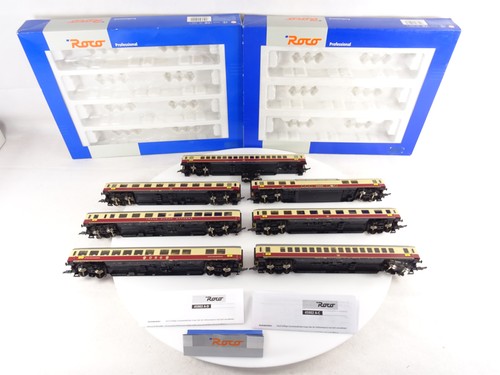 ROCO 45902 und 45903 IC-Wagen der DB rot-beige guter Zustand, (7 Wagen), mit OVP | Zustand: Gebraucht