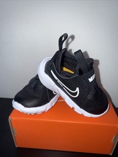 Nike Flex Runner 2 TD Baby Sneakers Black White Slip-on Shoes DJ6039-002  5C