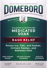 Domeboro Medicated Soak Rash Relief Powder Packets 12 Ct, 0.1 Oz (2.7 G) Each