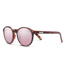 SunCloud Low Key Sunglasses Tortoise Frame, Polarized Pink Gold Mirror Lens New
