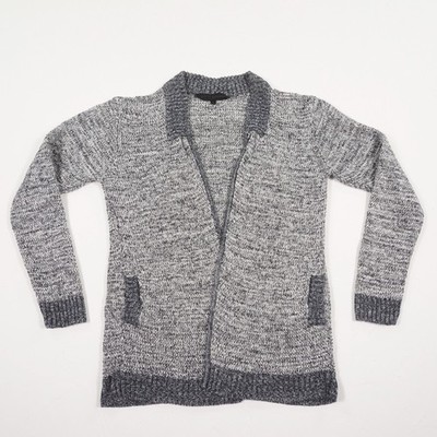 EVE IN PARADISE Damen Cardigan Gr S grau melier Langarm Feinstrick V-Ausschnitt