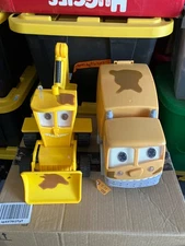 Stinky and Dirty Show Talking Backhoe Loader & Garbage Truck Set Lot Of 2