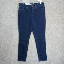 Seven7 Jeans Womens Size 12 Blue Dark Wash High Rise Skinny Stretch Five Pocket