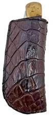 Buck 110 Leather Sheath Alligator Skin Handmade Case 6265 brown Knife Gator