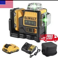 DeWalt DW089LG 12V Green Line 3 x 360 Laser Level Laser Battery + Charger US