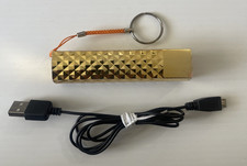 Power Bank Cell Phone Charger 5v USB Gold Tone.