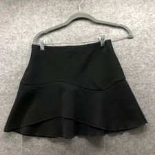 Zara Woman Ruffle Mini Skirt Womens XS Black Chic Dressy Formal Flare