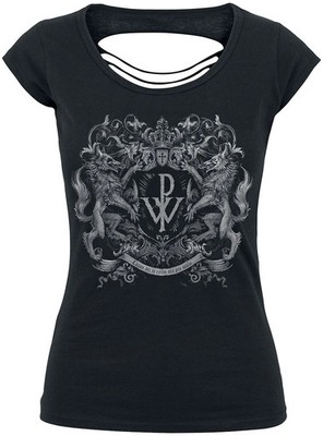 Powerwolf T-Shirt Damen Crest schwarz Band-Merch, Bands 100% Baumwolle