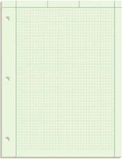 Engineering Computation Pad, 8-1/2" X 11", Glue Top, 5 X 5 Graph Rule on Back, G