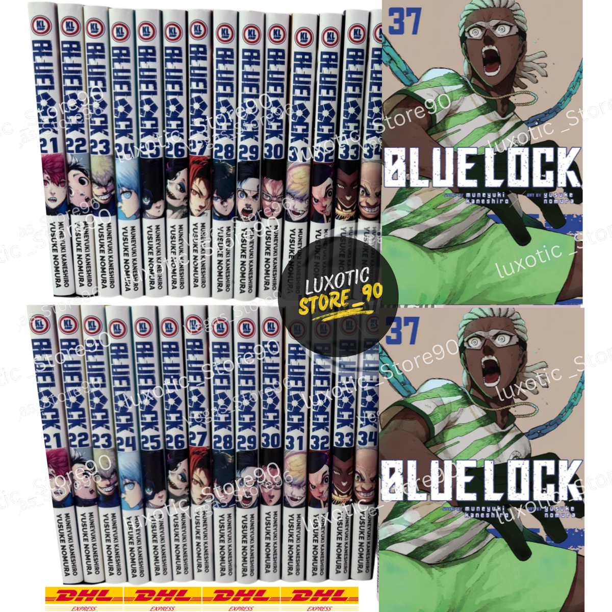ブルーロック BLUELOCK 1-37巻 全巻セット キャラクターブック Blue Lock Manga English New Vol 1-37 Comic Books HALF/FULL SET By